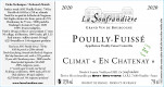 Wine label - Pouilly-Fuissé Climate « En Chatenay » Cuvée ZEN La Soufrandière