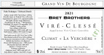 Wine label - Viré-Clessé Climate « La Verchère » Bret Brothers