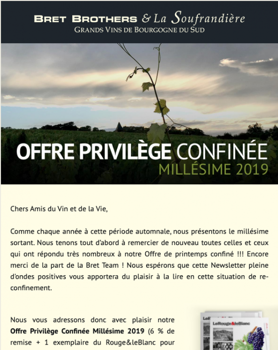 OFFRE Millésime 2019 !!!