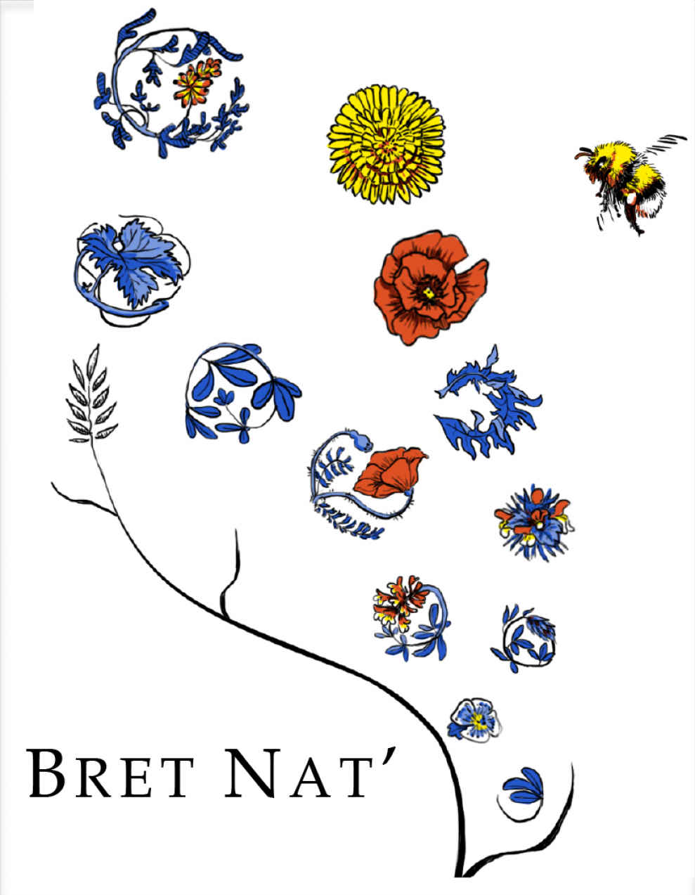 Wine label - Natural sparkling wine « Bret Nat » Bret Brothers