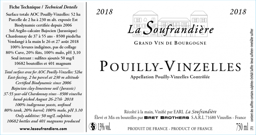 Wine label - Pouilly-Vinzelles La Soufrandière
