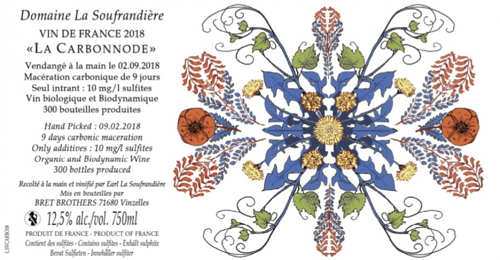 Etiquette vin - La Carbonnode La Soufrandière