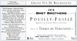 Etiquette vin - Pouilly-Fuissé Cuvée  « Terres de Vergisson » Bret Brothers
