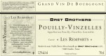 Etiquette vin - Pouilly-Vinzelles Cuvée  « Les Remparts » Bret Brothers