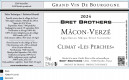 Wine label - Mâcon-Verzé Bret Brothers