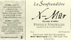 Etiquette vin - Pouilly-Vinzelles Cuvée  « X-Mûr » La Soufrandière