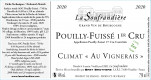 Etiquette vin - Pouilly-Fuissé 1er Cru Climat « Au Vignerais » La Soufrandière