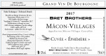Etiquette vin - Mâcon-Villages Cuvée  « Éphémère » Bret Brothers