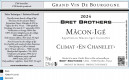 Etiquette vin - Mâcon-Igé Climat « En Chanelet » Bret Brothers