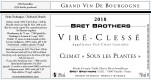 Etiquette vin - Viré-Clessé Climat « Sous Les Plantes » Bret Brothers