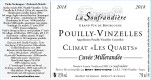 Etiquette vin - Pouilly-Vinzelles Climat « Les Quarts » Cuvée Millerandée La Soufrandière